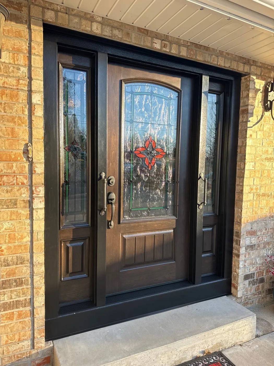 Fiberglass Entry Door With Sidelites Amarillo Solar Shade Lake Tanglewood Texas