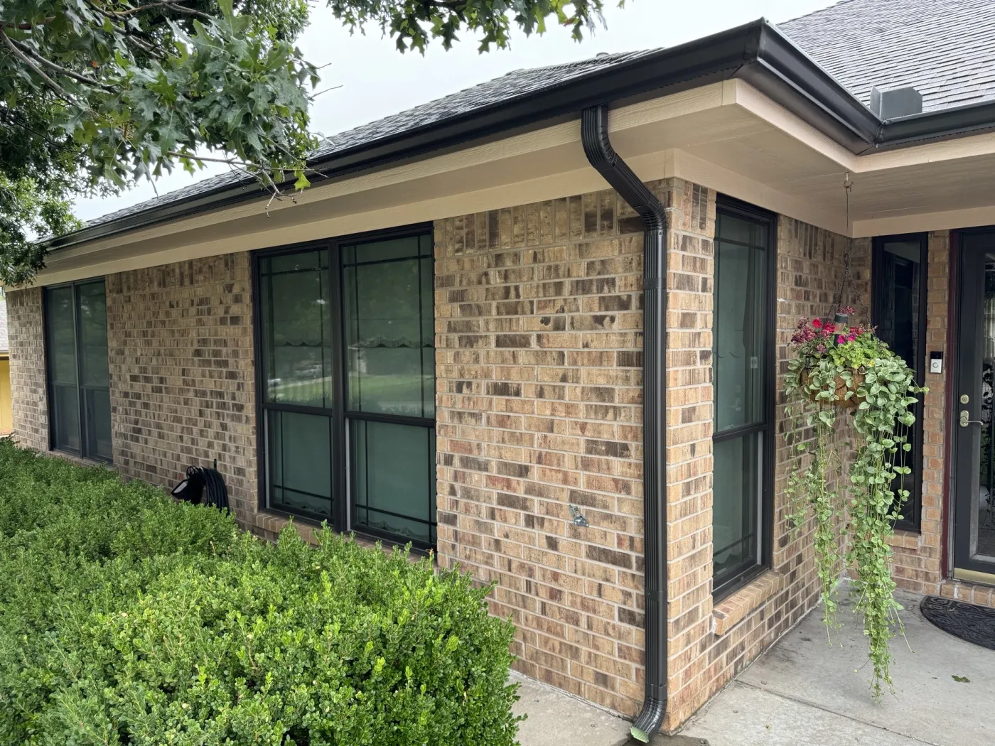 Bronze Infinity by Marvin Single Hung Prairie Grids Amarillo Solar Shade Borger Texas After