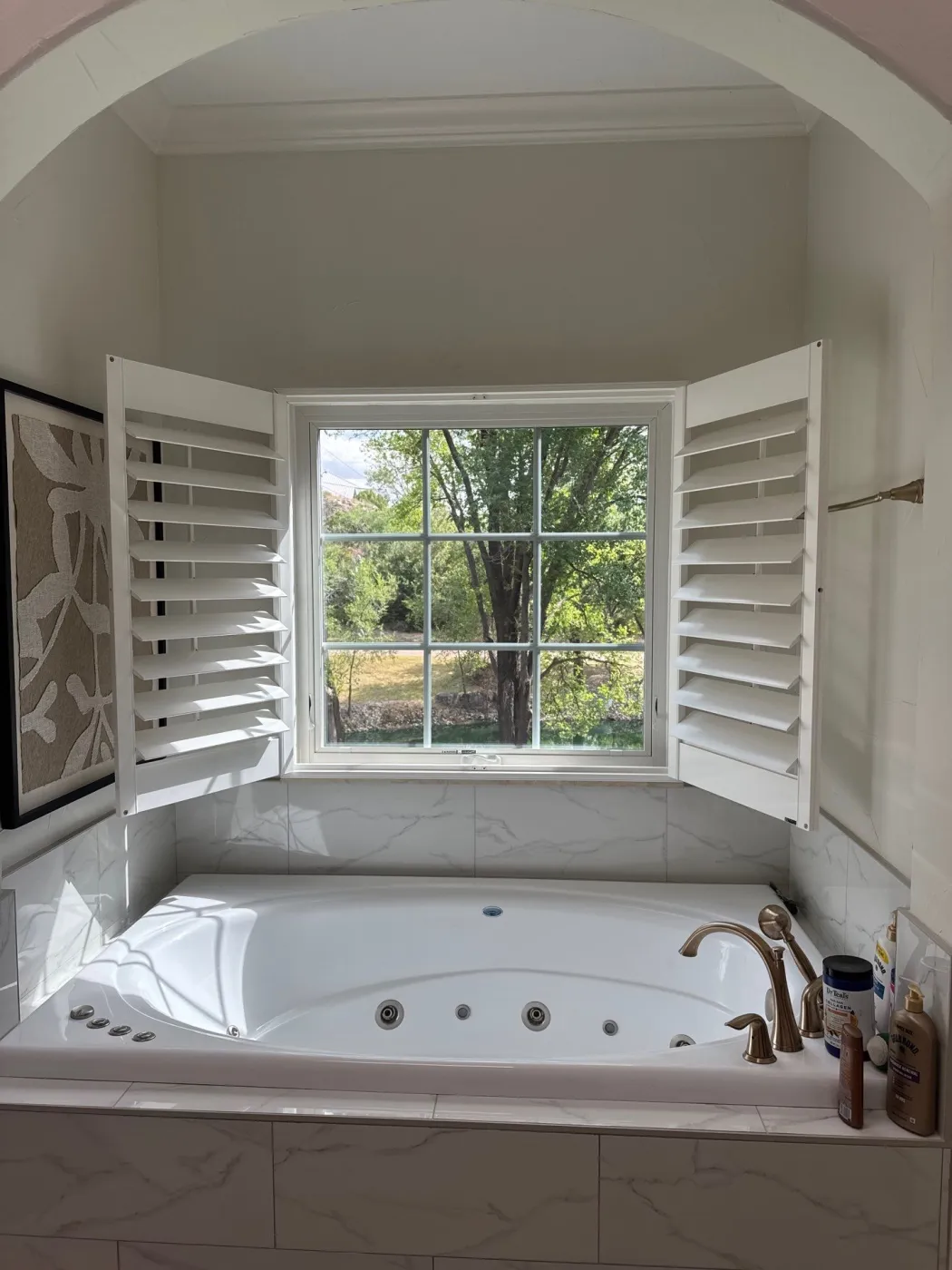 Fiberglass White Interior Black Exterior Infinity By Marvin With Grids Amarillo Solar Shade Canyon Texas