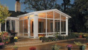 Gorgeous sunroom addition to a residential property.