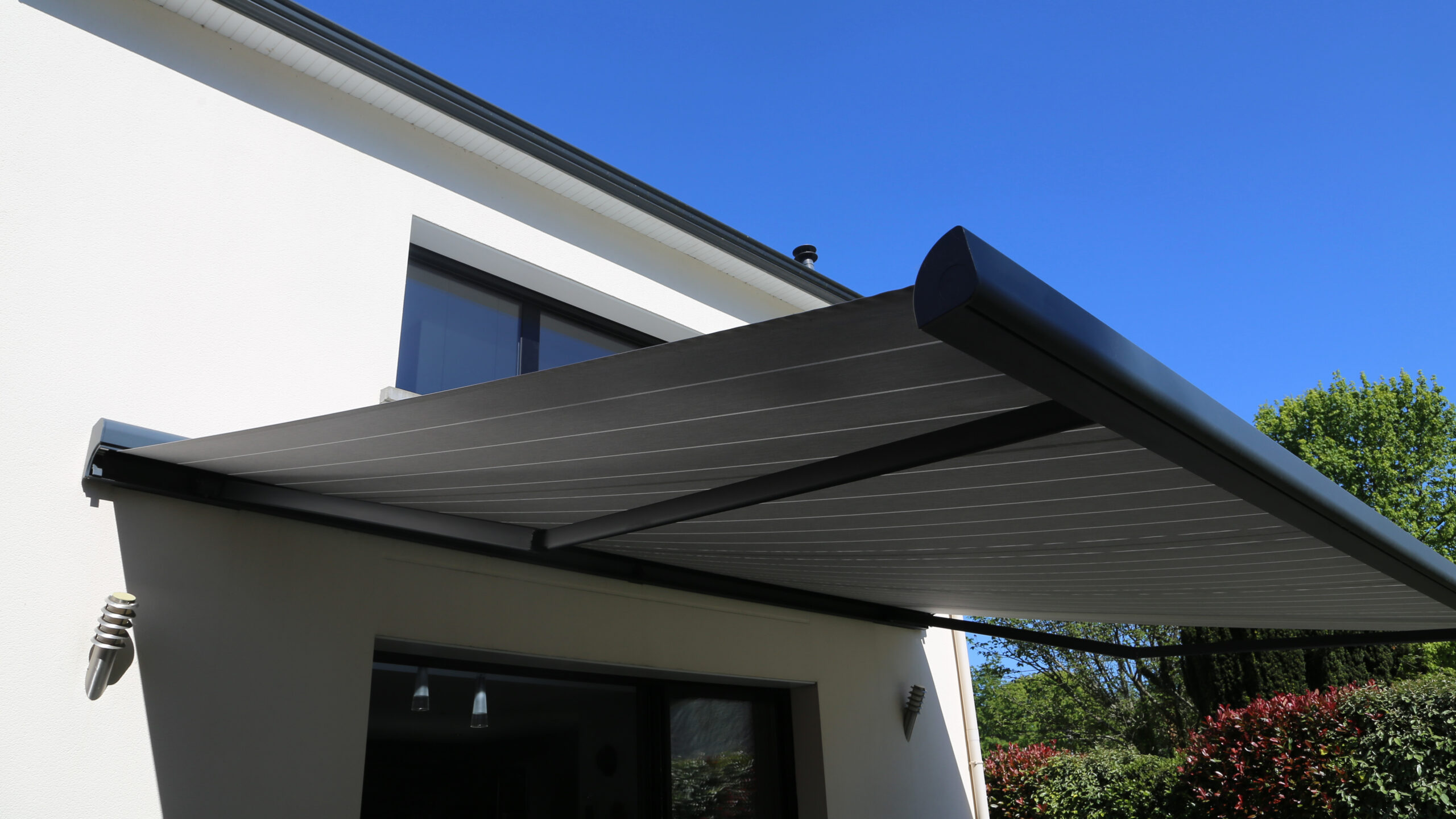 A retractable awning