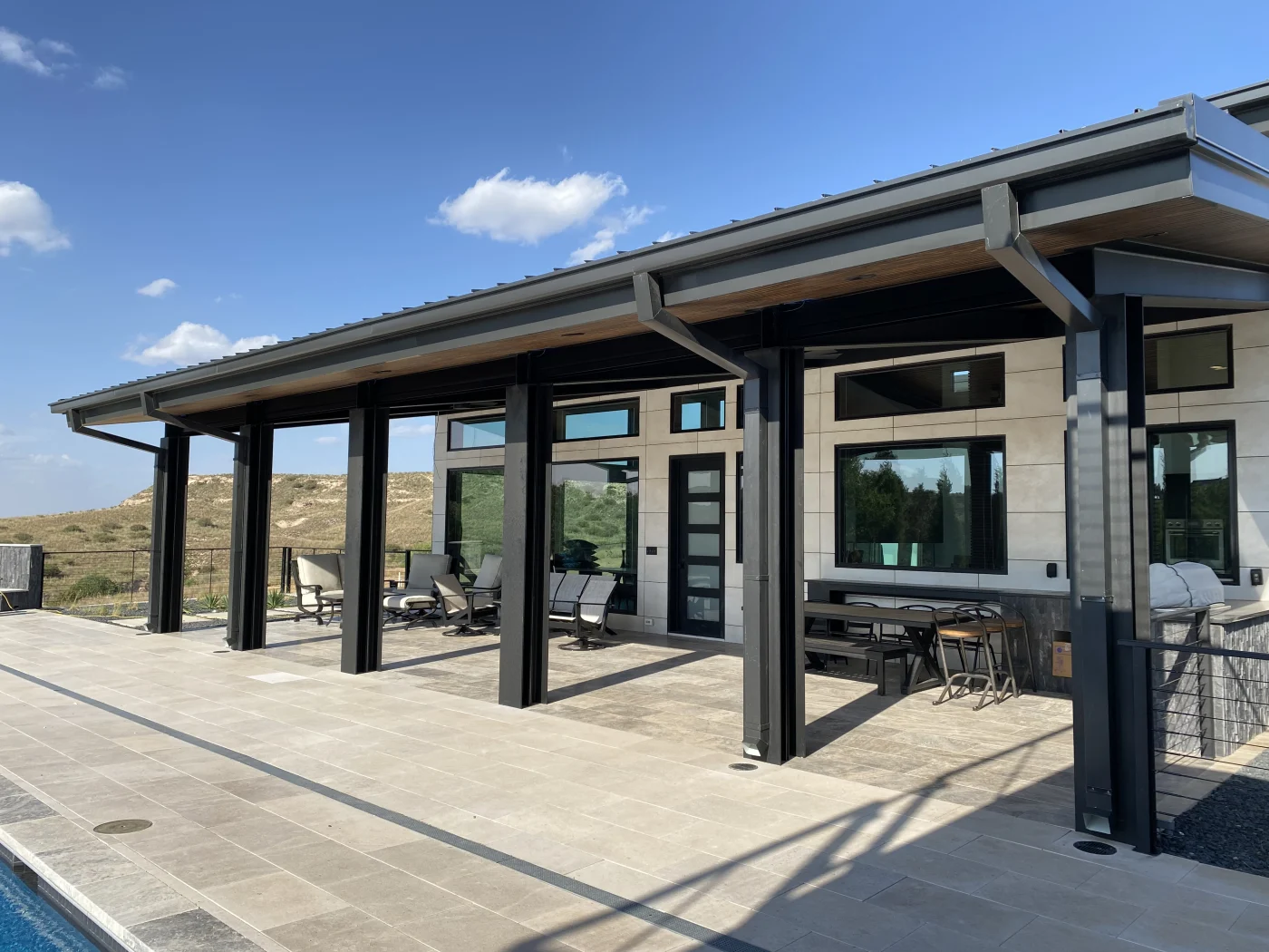 Patio Shade installed by Amarillo Solar Shade Co. in The Texas Panhandle.