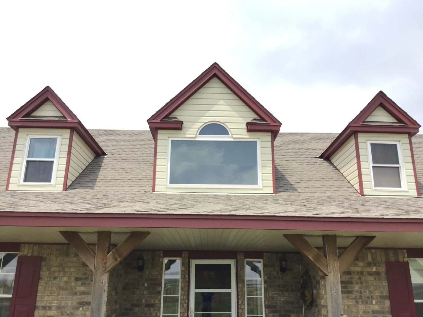 Soffit and fascia boards installed by Amarillo Solar Shade Co. for a home in the Texas Panhandle.