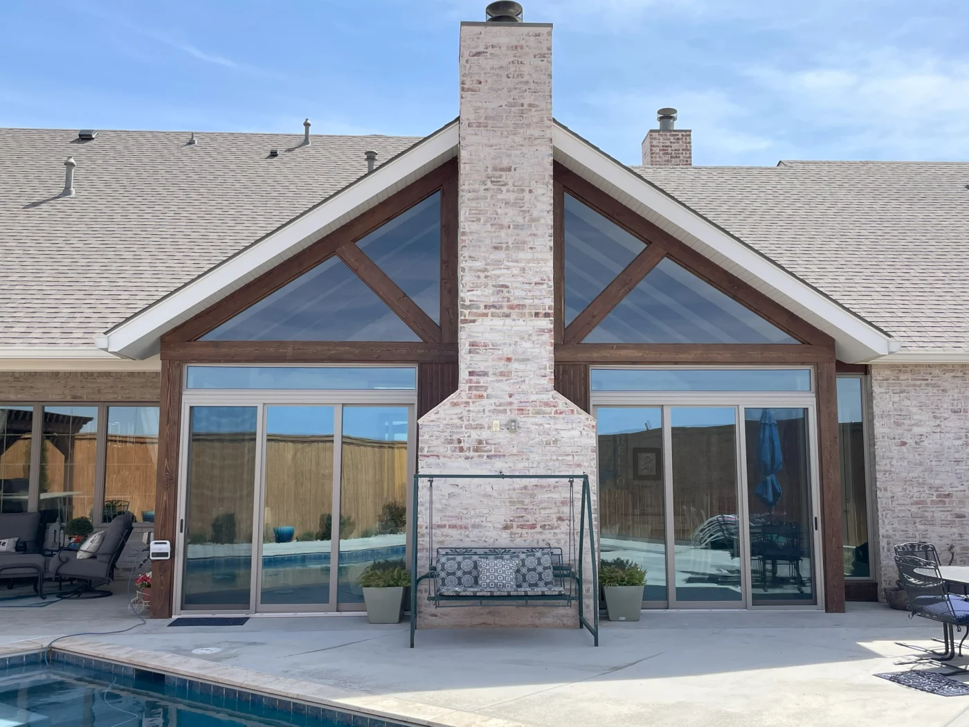 Floor-to-ceiling windows installed by Amarillo Solar Shade Co.